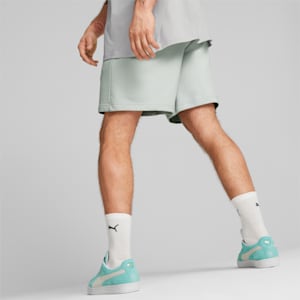 Shorts clásicos Pintuck de 8" para hombre, Platinum Gray